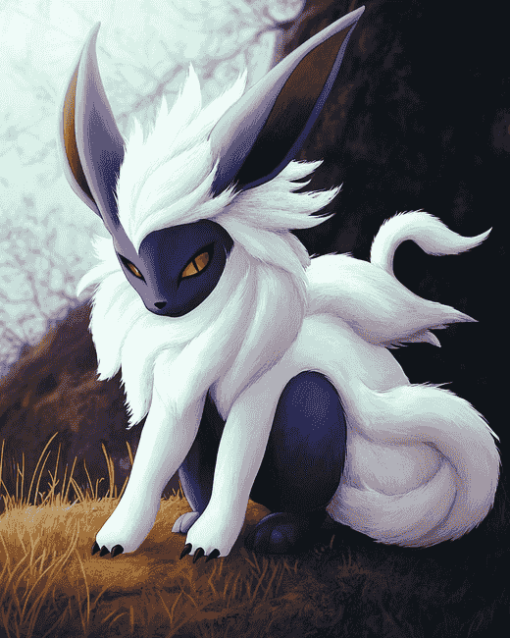 Eevee and Absol Anime Diamond Painting