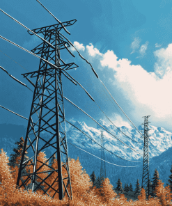 Electrical Powerlines Scenic Diamond Painting