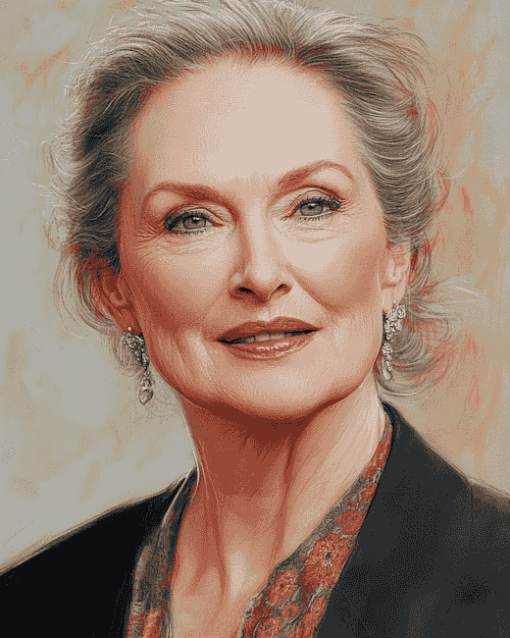 Elegant Meryl Streep Diamond Painting