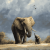 Elephant Companions Diamond Painting