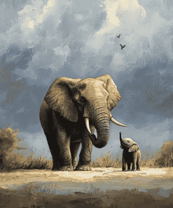 Elephant Companions Diamond Painting