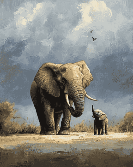 Elephant Companions Diamond Painting