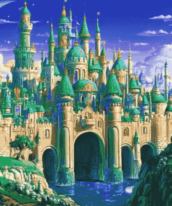 Emerald Castle Fantasy Diamond Painting