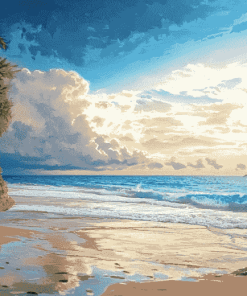 Emerald Isle Beach Scene Diamond Painting