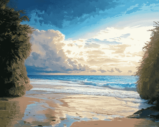 Emerald Isle Beach Scene Diamond Painting