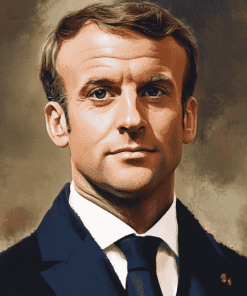 Emmanuel Macron French Leader Diamond Painting