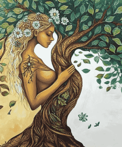 Enchanted Woman Tree of Life Diamond Painting