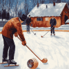 Engaging Curling Players Diamond Painting