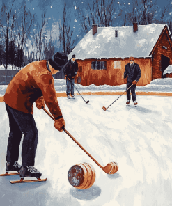 Engaging Curling Players Diamond Painting