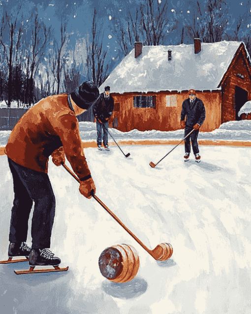 Engaging Curling Players Diamond Painting