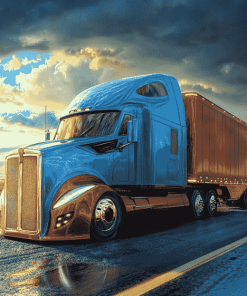 Engines Semi Truck Diamond Painting