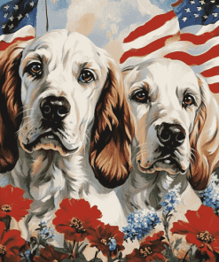 English Setter Puppy Diamond Painting