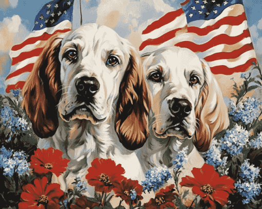 English Setter Puppy Diamond Painting