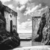 Enniscrone Cliff Baths Monochrome Diamond Painting