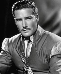 Errol Flynn Black and White Diamond Painting