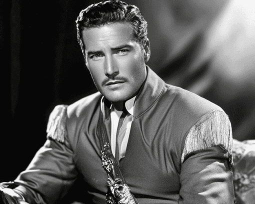 Errol Flynn Black and White Diamond Painting