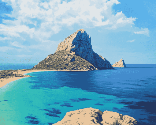 Es Vedra Island Seascape Diamond Painting