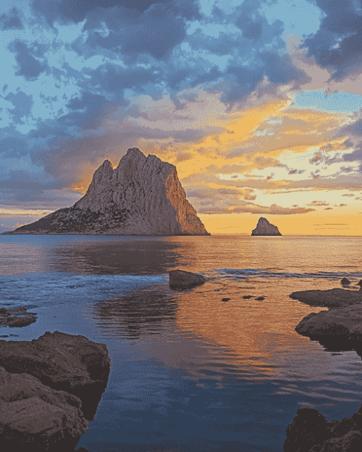 Es Vedra Sunset Seascape Diamond Painting