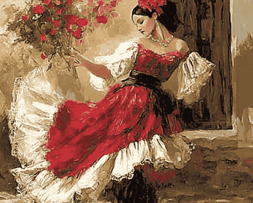 Espanol Vintage Women Diamond Painting