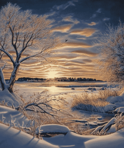 Evening Ice Landscape Diamond Painting