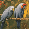 Exotic African Parrot Diamond Painting