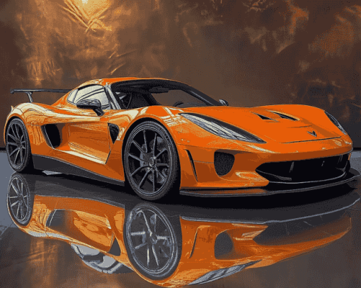 Exotic Orange Car Diamond Painting