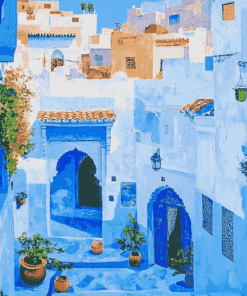 Explore Chefchaouen Cityscape Diamond Painting