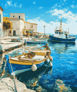 Explore Halki Island Landscapes Diamond Painting