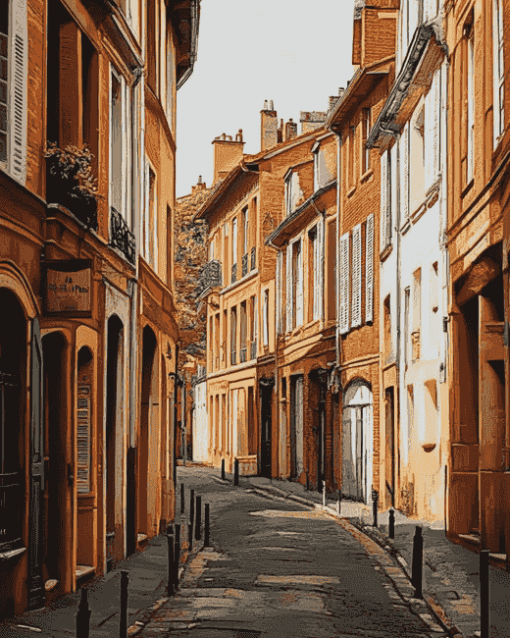 Exploring Toulouse Streets France Diamond Painting