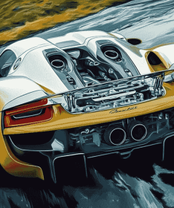 Exquisite Porsche 918 Cars Diamond Painting