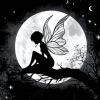 Fairy Moon Silhouette Diamond Painting