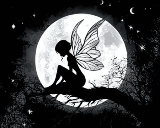 Fairy Moon Silhouette Diamond Painting