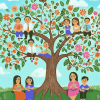 Family Tree Cartoon Diamond Painting