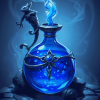 Fantasy Blue Potion Diamond Painting