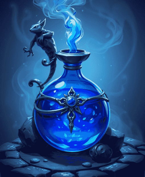 Fantasy Blue Potion Diamond Painting