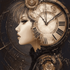 Fantasy Clock Woman Diamond Painting