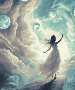 Fantasy Clouds Girl Diamond Painting