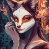 Fantasy Fox Girl Animation Diamond Painting