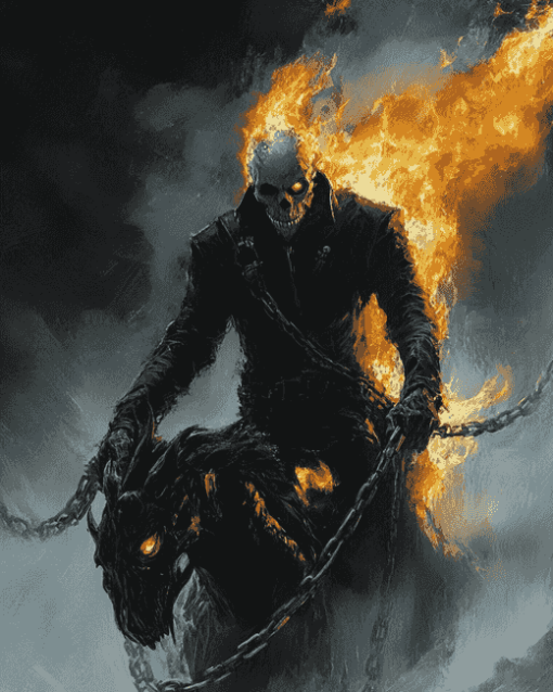 Fantasy Ghost Rider Diamond Painting