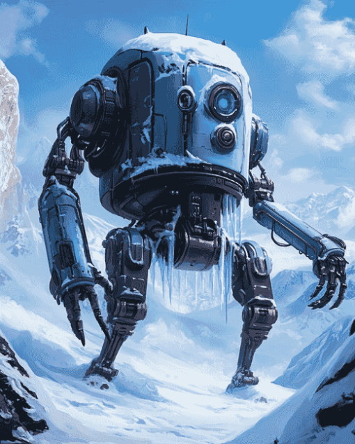 Fantasy Ice Robot Animation Diamond Painting