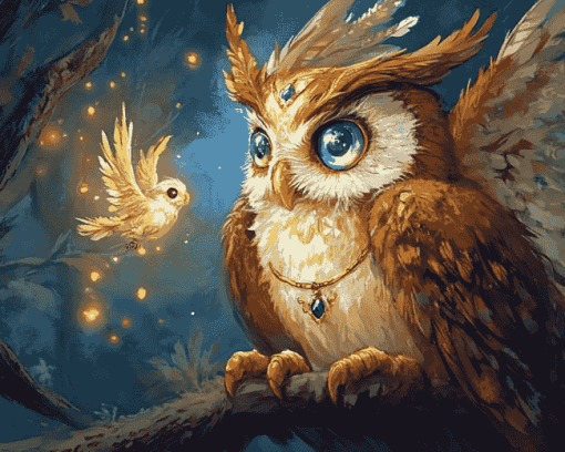 Fantasy Owl Bird Diamond Painting