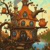 Fantasy Tea House Diamond Painting