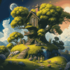 Fantasy Treehouse Diamond Painting