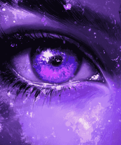 Fantasy Violet Eyes Diamond Painting