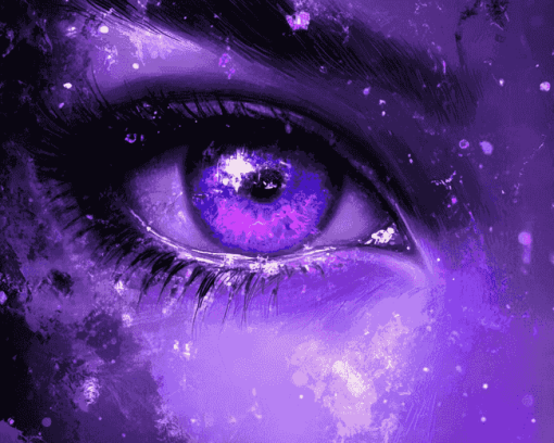 Fantasy Violet Eyes Diamond Painting