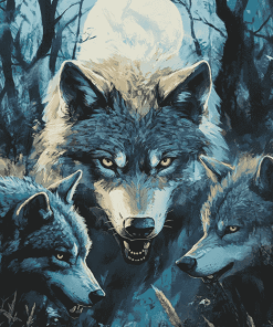 Fantasy Wolves Diamond Painting