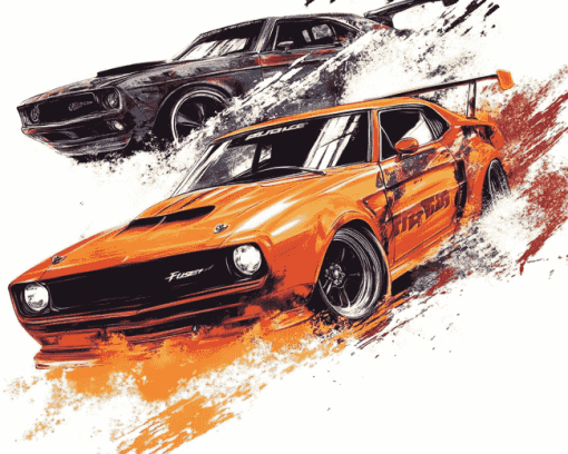 Fast and Furious Movie Cars Diamond Painting