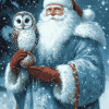 Father Frost Christmas Owl Diamond Painting