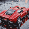 Ferrari F176 Red Sports Car Diamond Painting