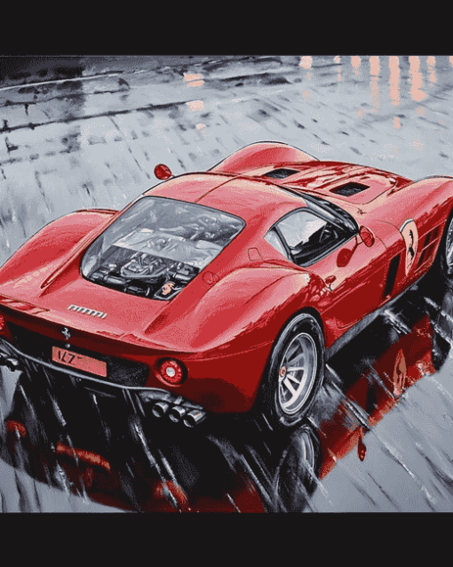 Ferrari F176 Red Sports Car Diamond Painting